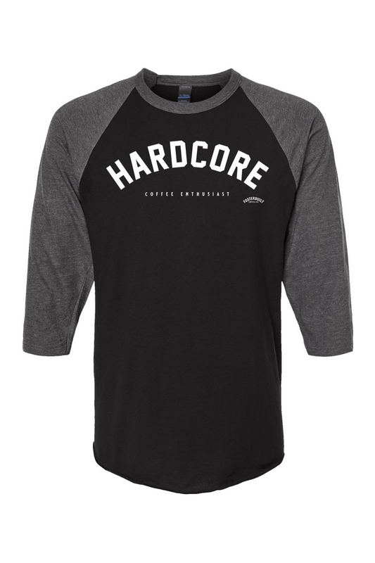 HARDCORE COFFEE ENTHUSIAST - Unisex Baseball T-Shirt