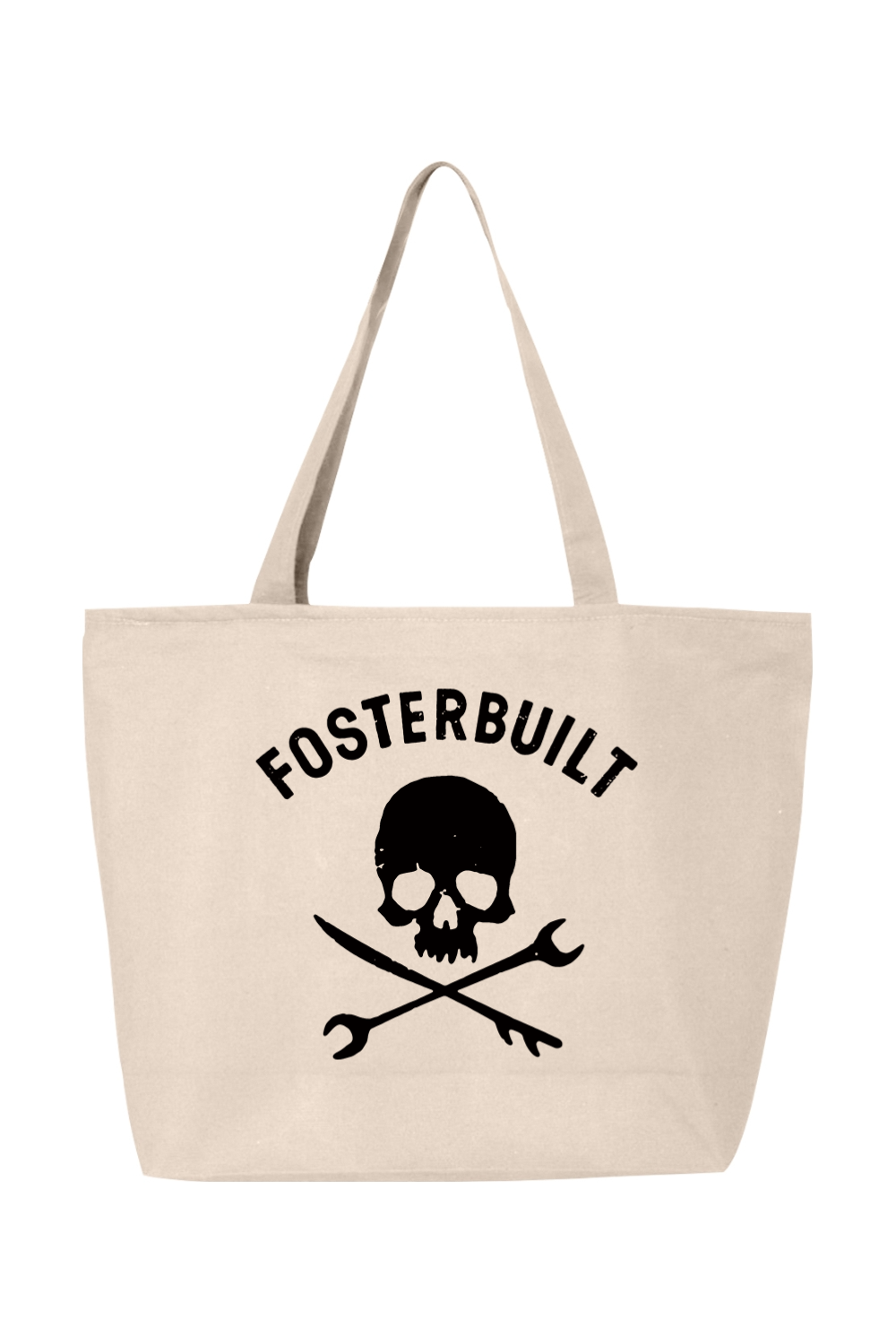 SKULL - Canvas Zippered Tote